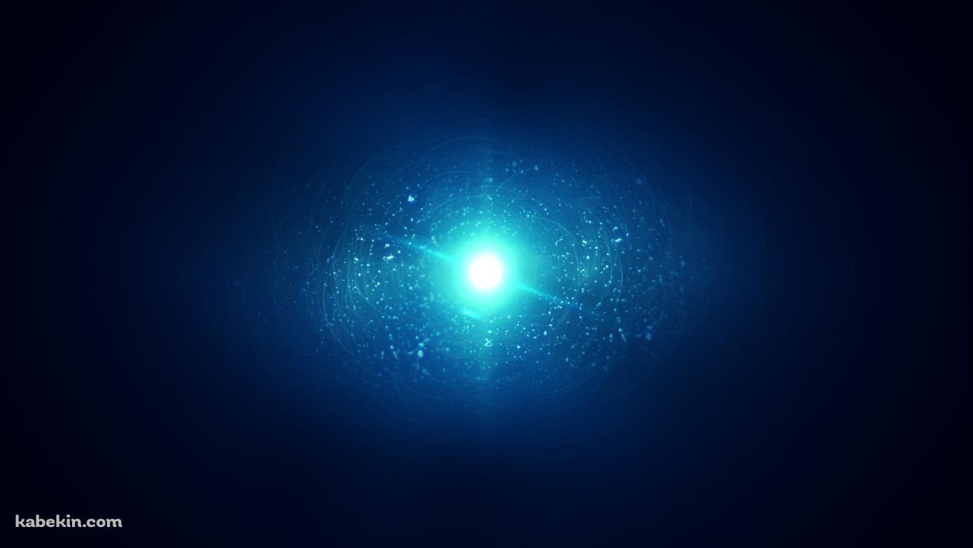 青の光の壁紙(1391px x 783px) 高画質 PC・デスクトップ用