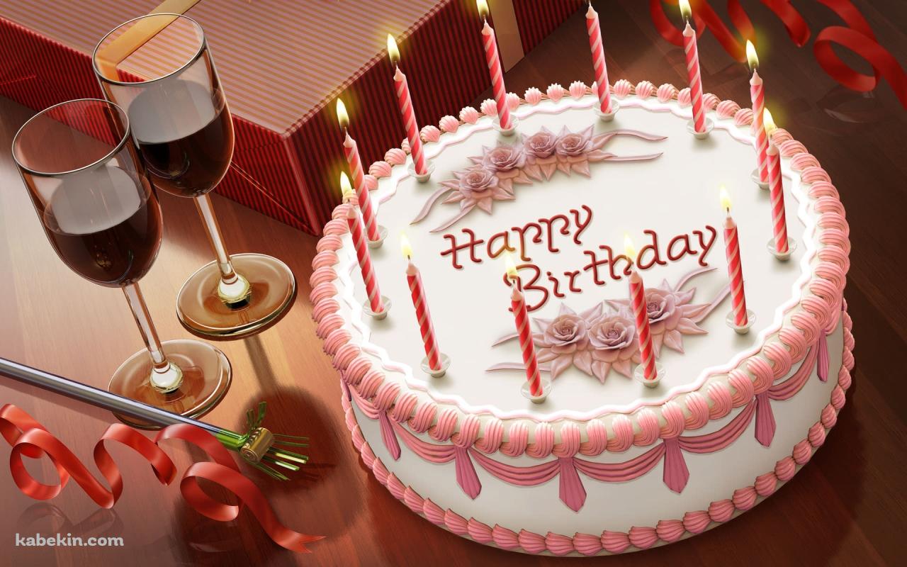 誕生日ケーキ 赤ワインの壁紙(1280px x 800px) 高画質 PC・デスクトップ用