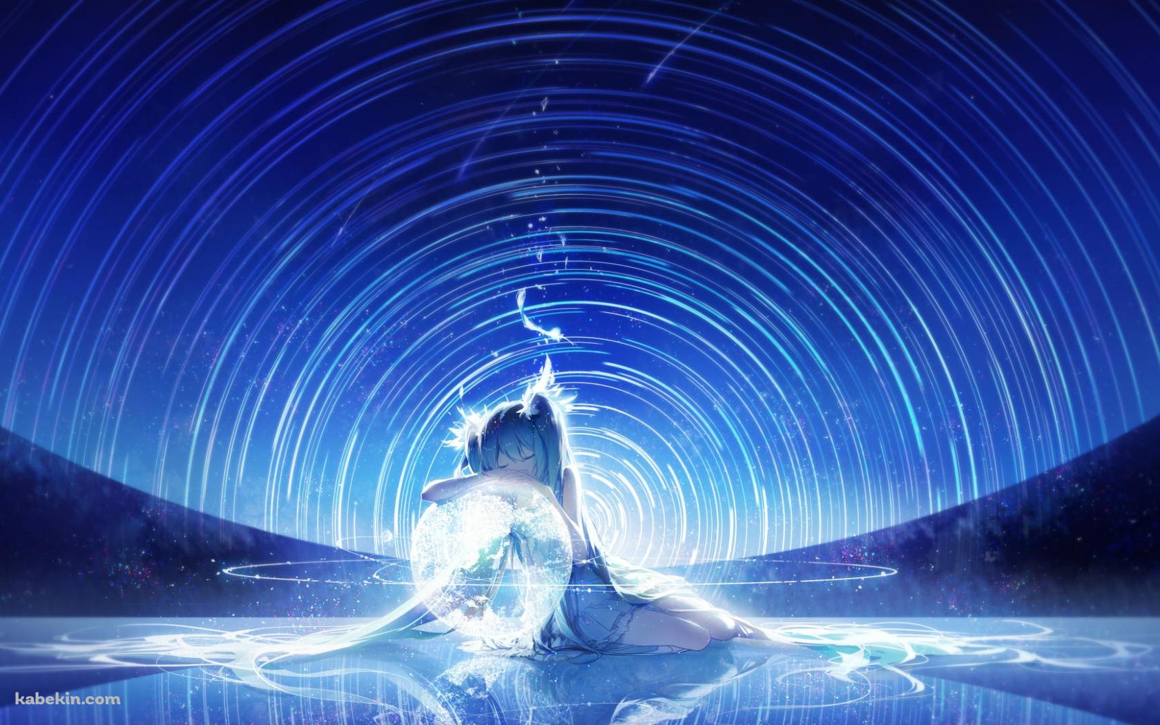 初音ミクと巡る星の壁紙(1680px x 1050px) 高画質 PC・デスクトップ用