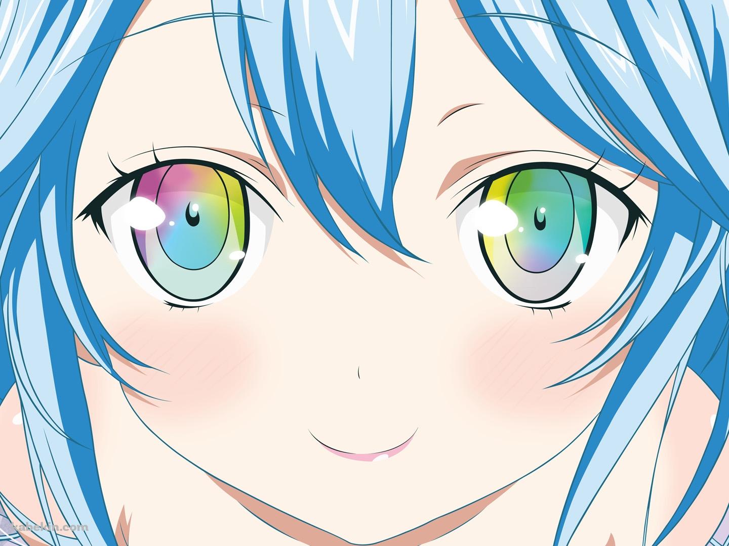 青い髪の少女の壁紙(1440px x 1080px) 高画質 PC・デスクトップ用