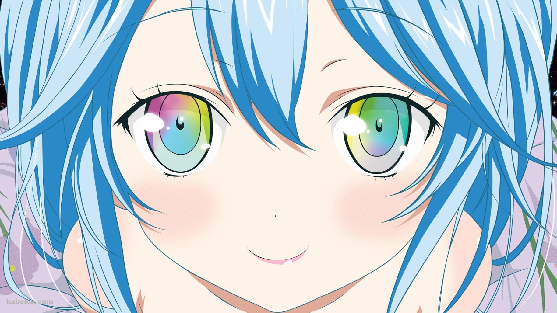 青い髪の少女の壁紙(1829px x 1029px) 高画質 PC・デスクトップ用