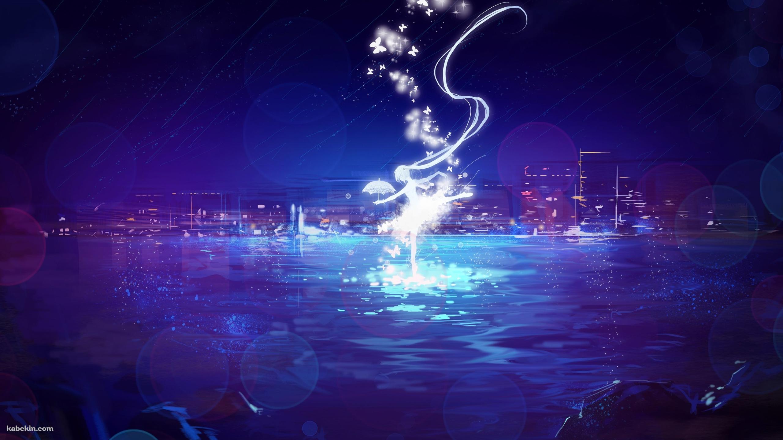 初音ミク ウォーターダンスの壁紙(2560px x 1440px) 高画質 PC・デスクトップ用