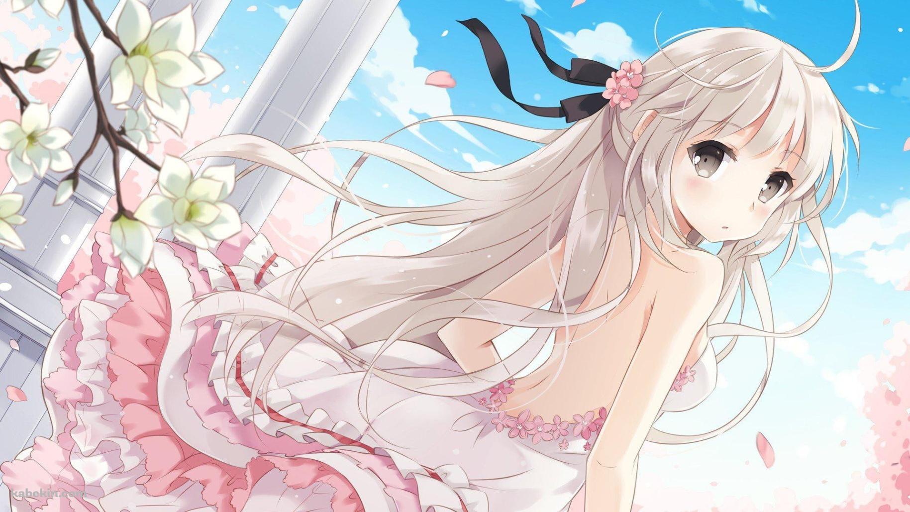ピンクのドレスを着た女の子の壁紙(1829px x 1029px) 高画質 PC・デスクトップ用