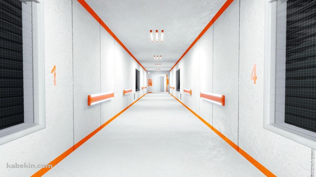 白い通路の壁紙(1051px x 591px) 高画質 PC・デスクトップ用