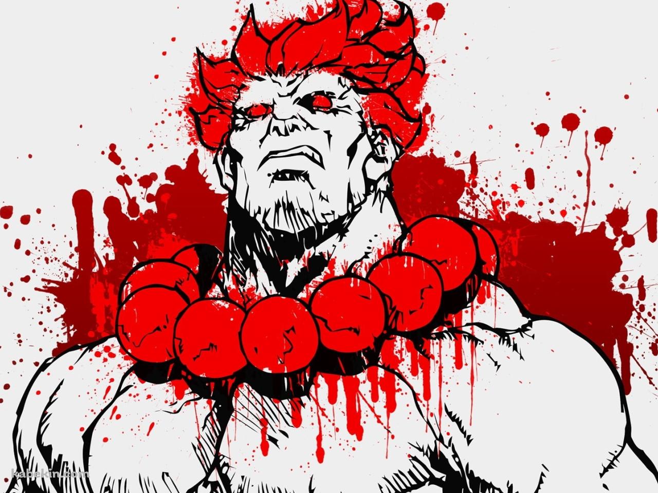 ストリートファイター 豪鬼 白 赤の壁紙(1280px x 960px) 高画質 PC・デスクトップ用