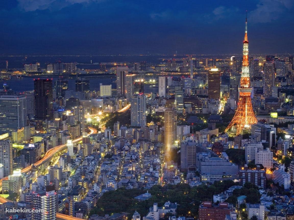 東京 夜景の壁紙(1152px x 864px) 高画質 PC・デスクトップ用