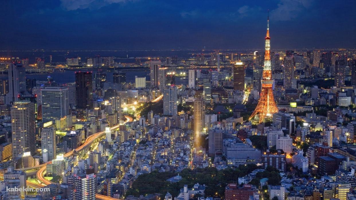 東京 夜景の壁紙(1242px x 698px) 高画質 PC・デスクトップ用