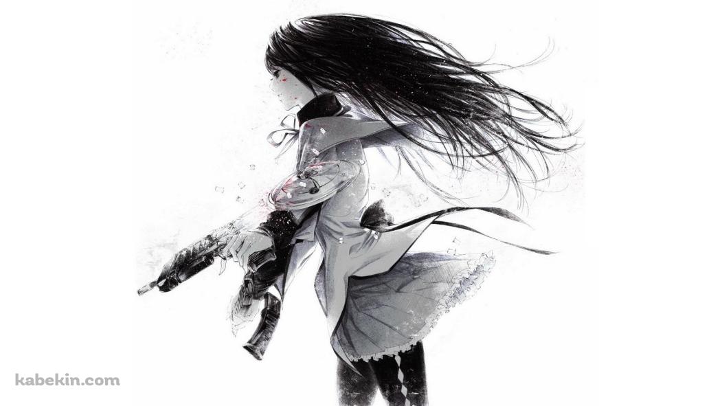ライフルを持つ少女の壁紙(1051px x 591px) 高画質 PC・デスクトップ用