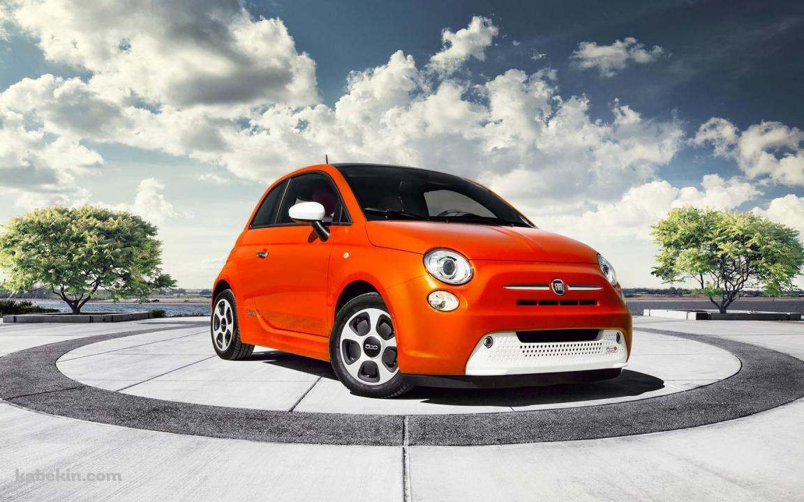 オレンジのフィアット fiatの壁紙(1152px x 720px) 高画質 PC・デスクトップ用
