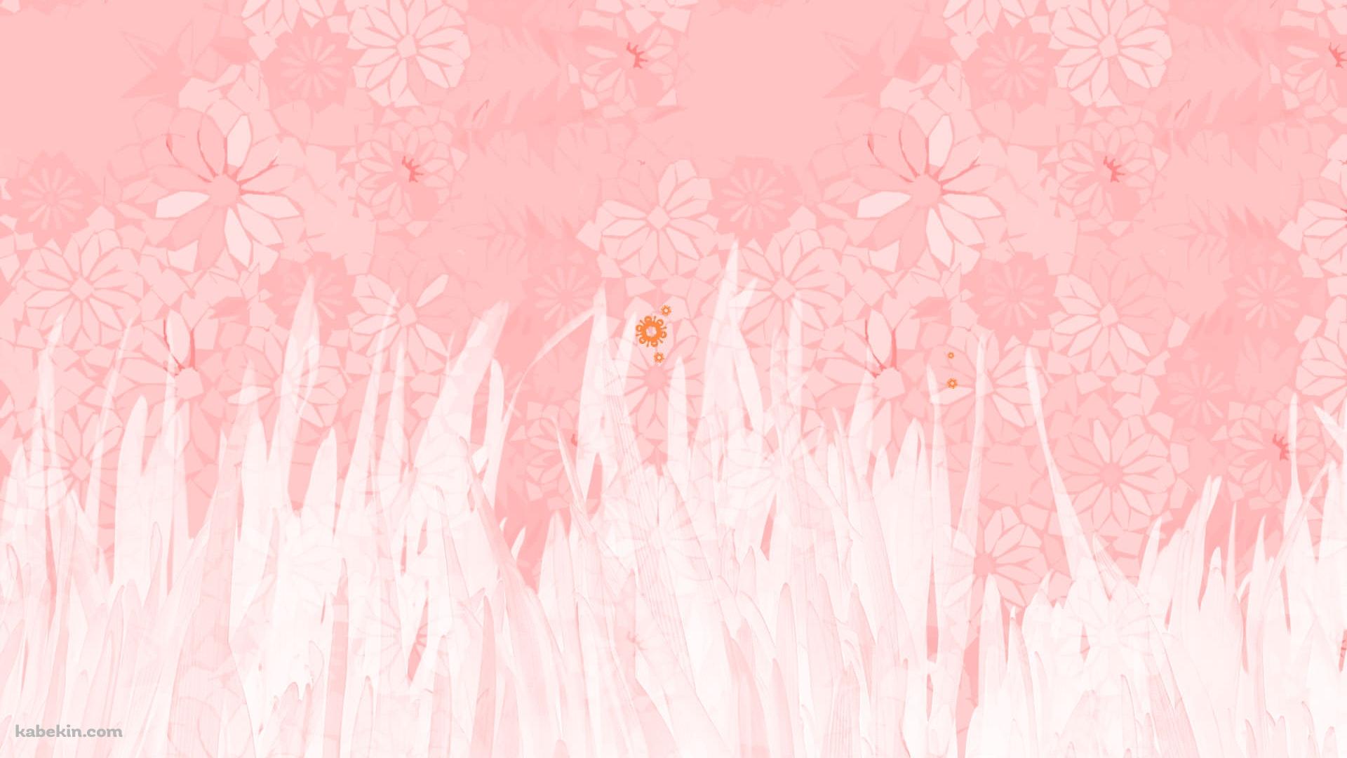 ピンク 花 フラワー 水彩の壁紙(1920px x 1080px) 高画質 PC・デスクトップ用