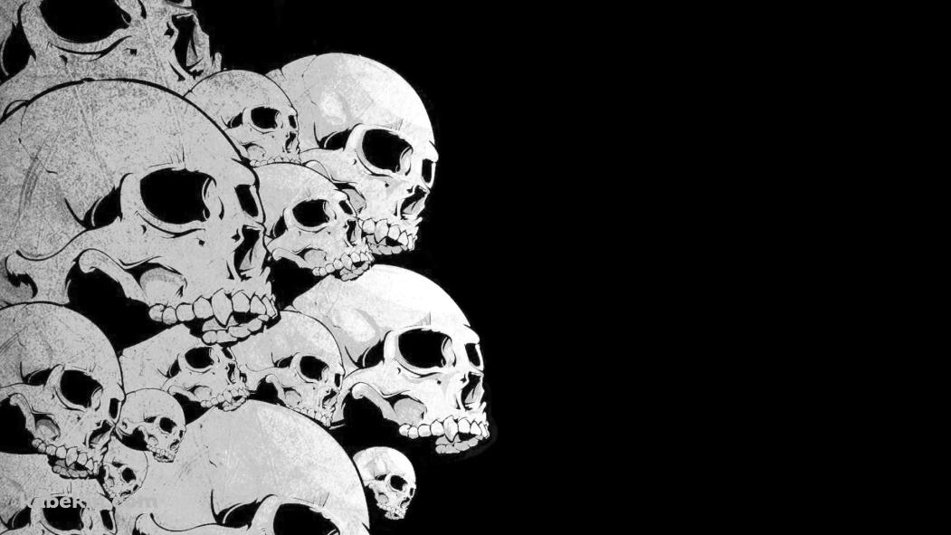 ダークスカル ブラックの壁紙(1051px x 591px) 高画質 PC・デスクトップ用