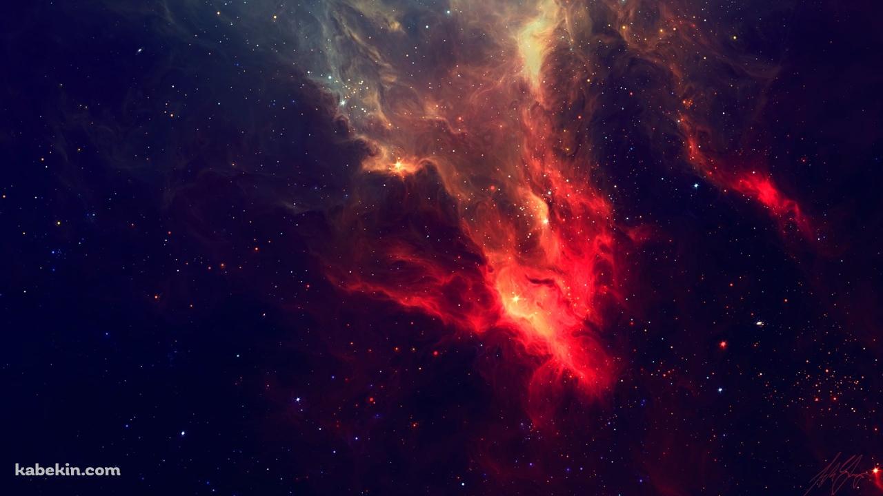 赤いネビュラの壁紙(1280px x 720px) 高画質 PC・デスクトップ用