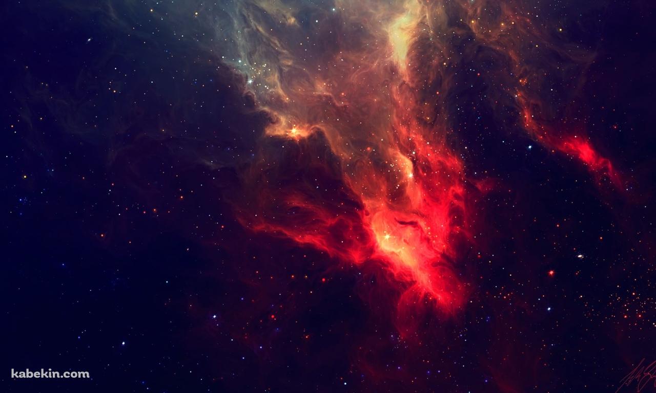 赤いネビュラの壁紙(1280px x 768px) 高画質 PC・デスクトップ用