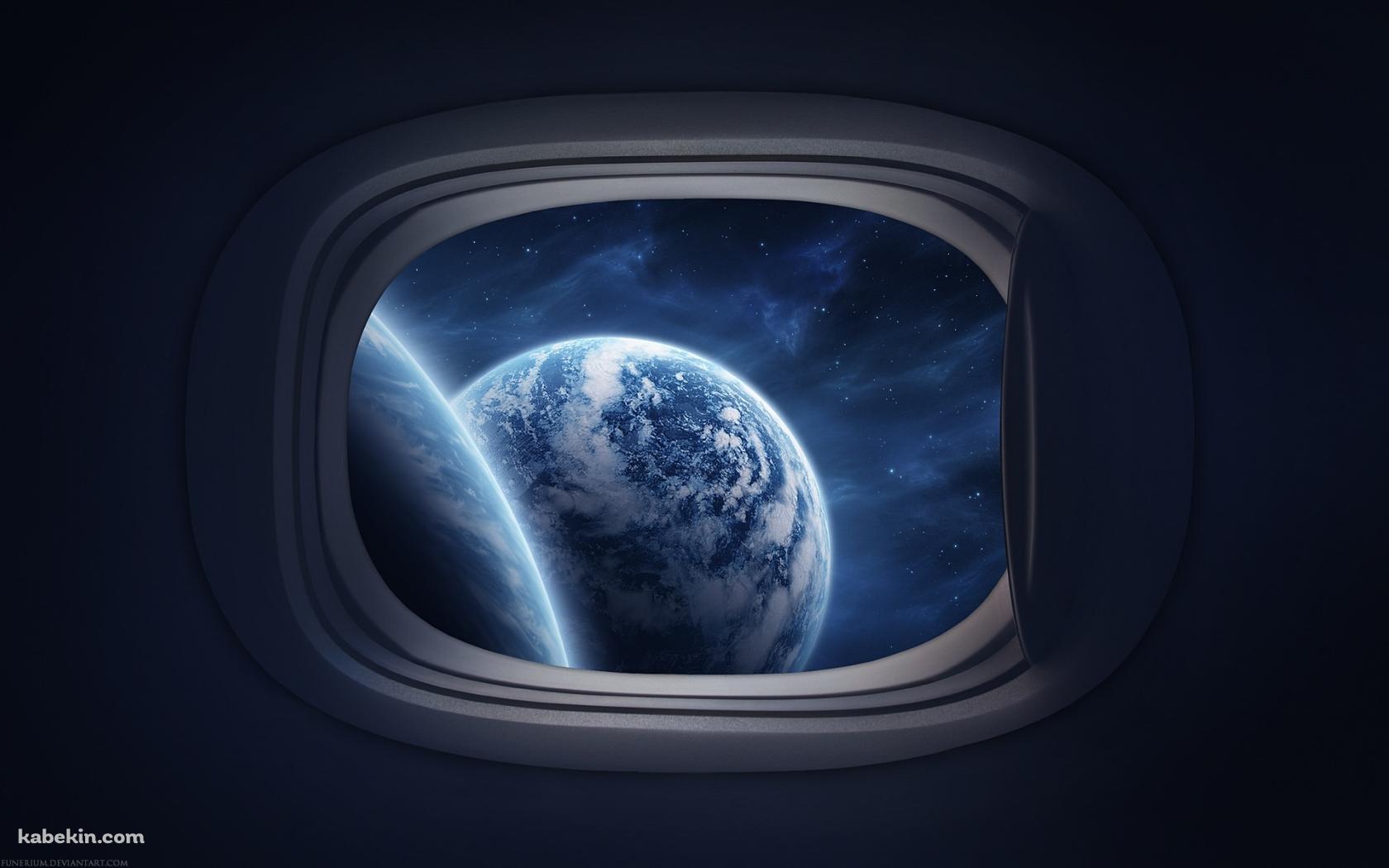 宇宙船からの風景の壁紙(1680px x 1050px) 高画質 PC・デスクトップ用