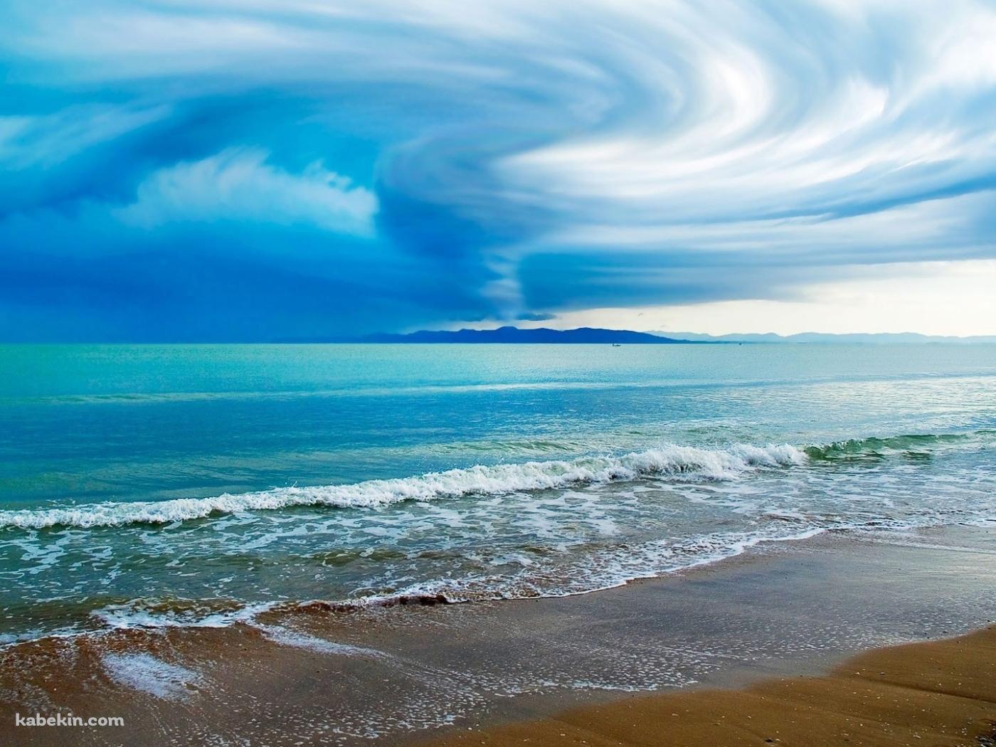 海と竜巻の壁紙(1400px x 1050px) 高画質 PC・デスクトップ用
