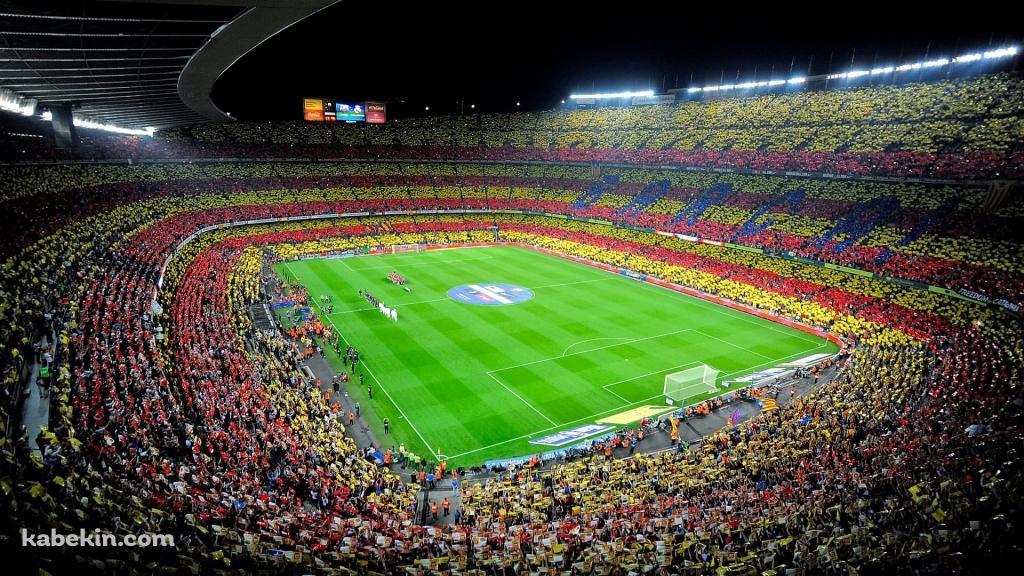 スペイン バルサ カンプ・ノウ サッカースタジアムの壁紙(1024px x 576px) 高画質 PC・デスクトップ用