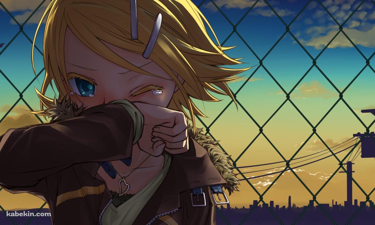 泣く鏡音リンの壁紙(1280px x 768px) 高画質 PC・デスクトップ用