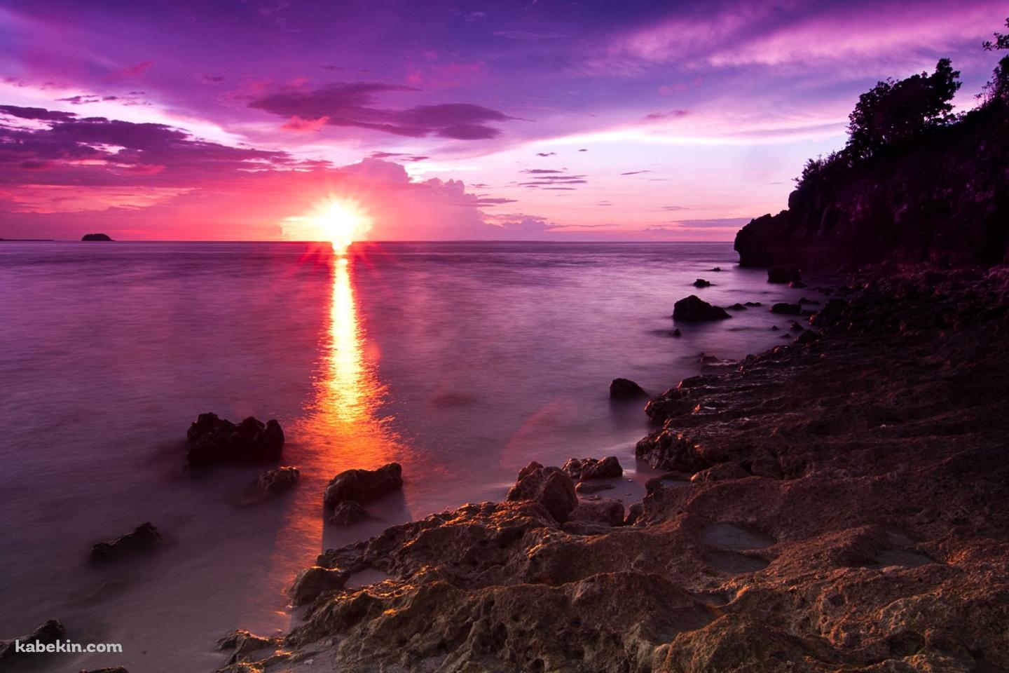 夕焼けの海の壁紙(1440px x 960px) 高画質 PC・デスクトップ用