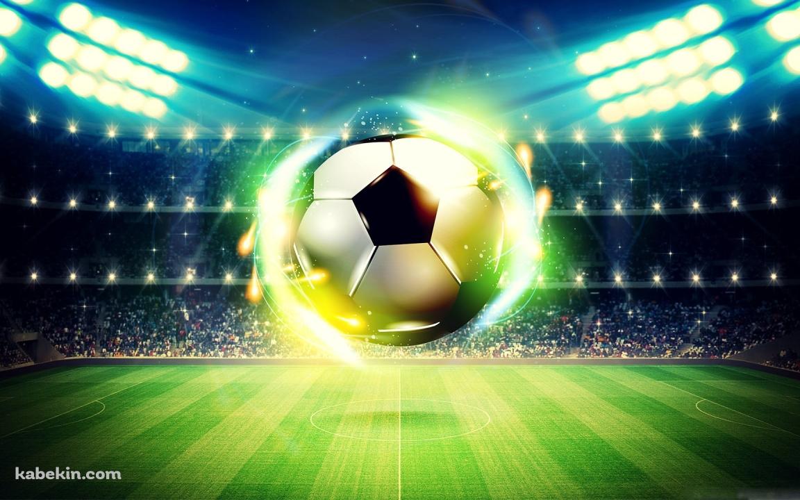 光るサッカーボールの壁紙(1152px x 720px) 高画質 PC・デスクトップ用