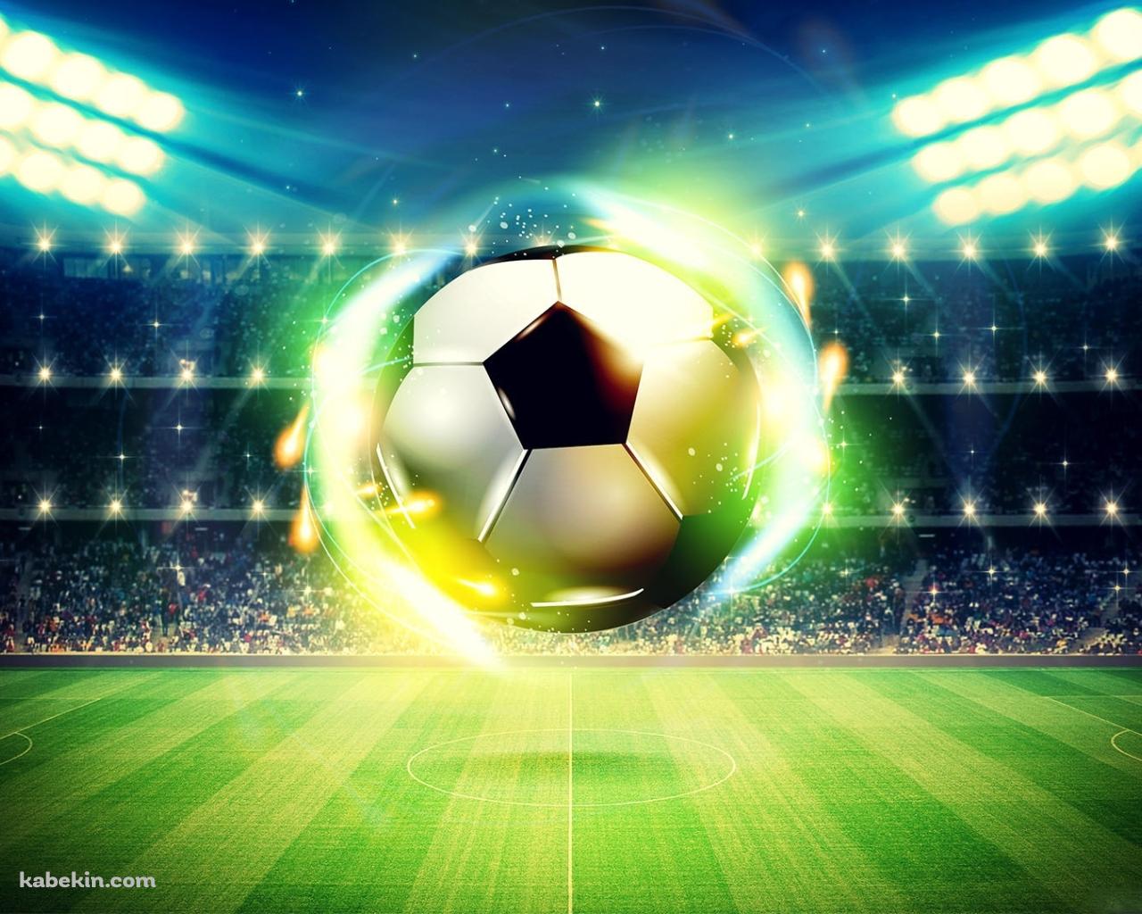光るサッカーボールの壁紙(1280px x 1024px) 高画質 PC・デスクトップ用