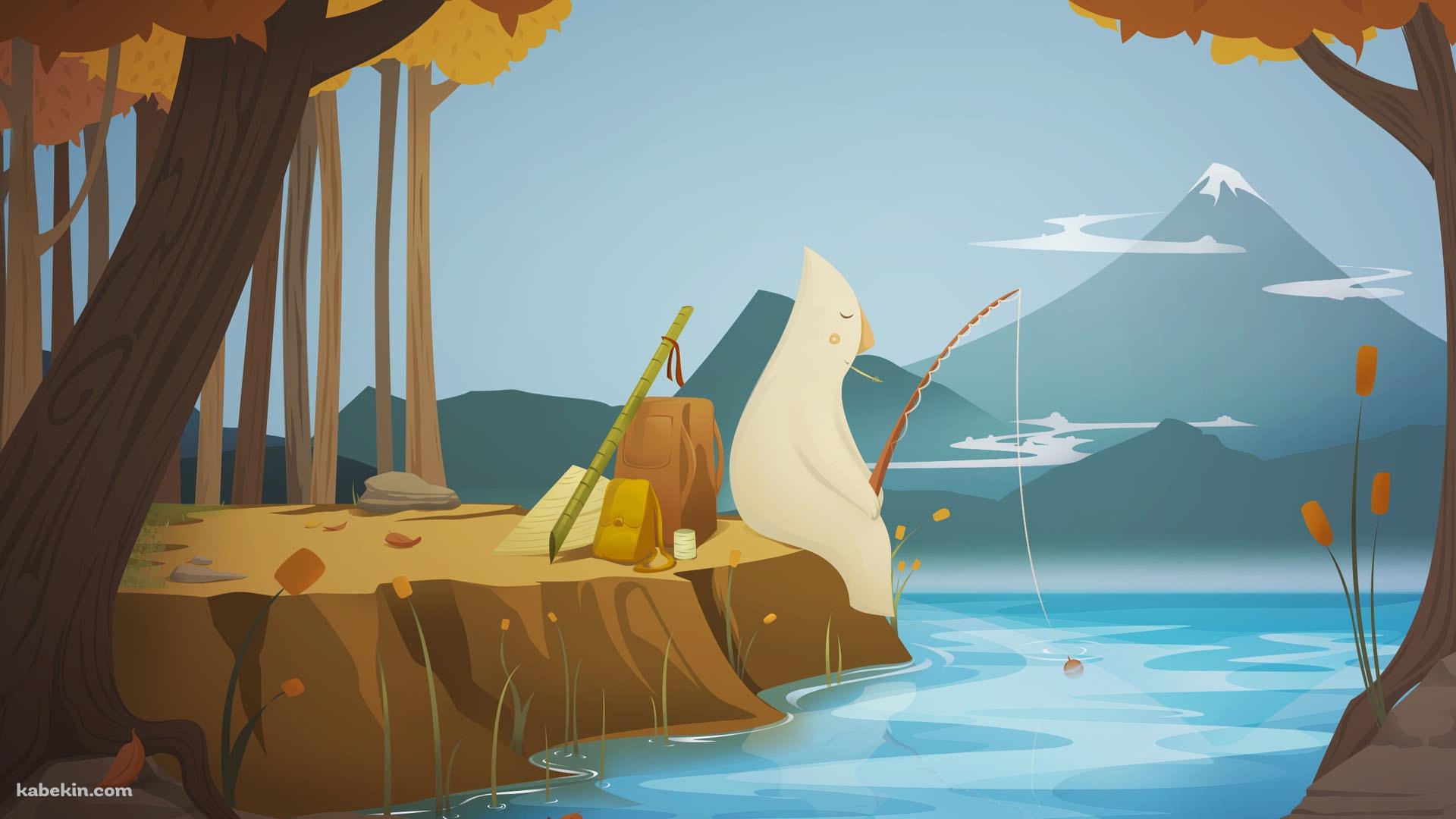 秋の釣りの壁紙(1920px x 1080px) 高画質 PC・デスクトップ用