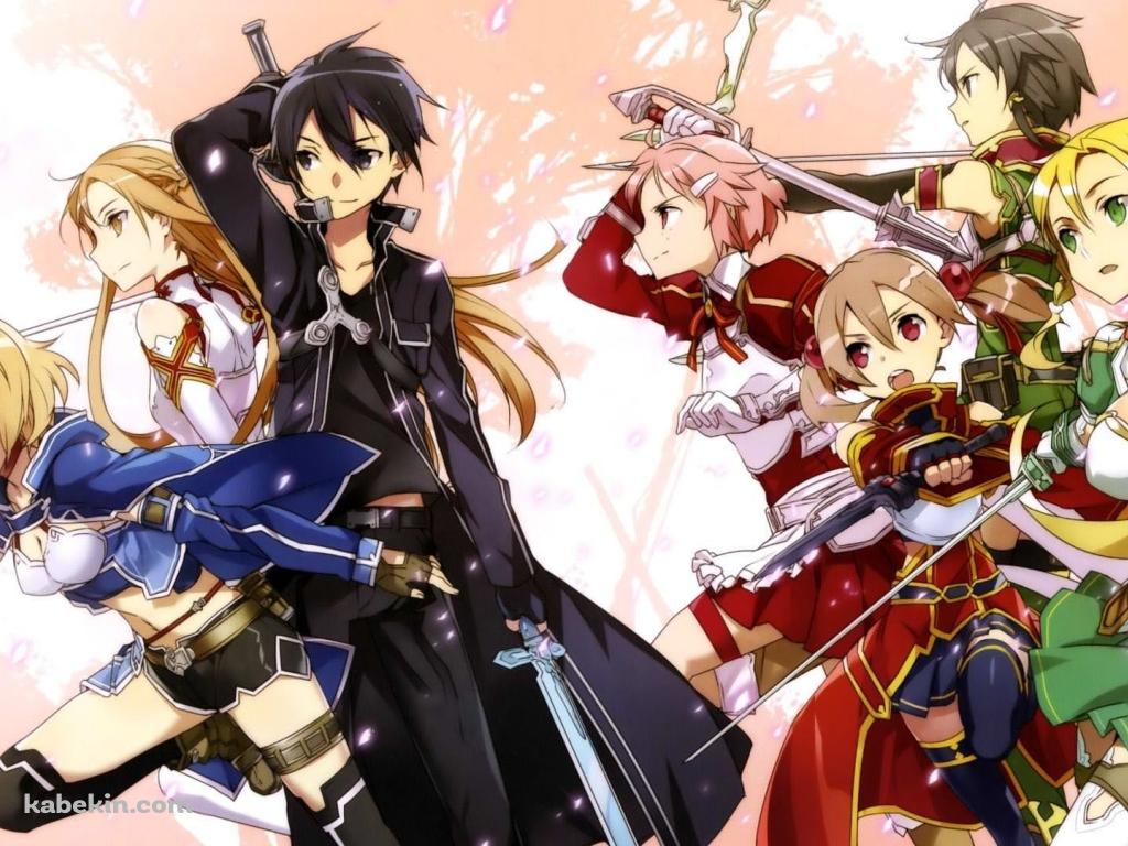 ソードアート・オンライン キリト アスナ シノン シリカの壁紙(1024px x 768px) 高画質 PC・デスクトップ用