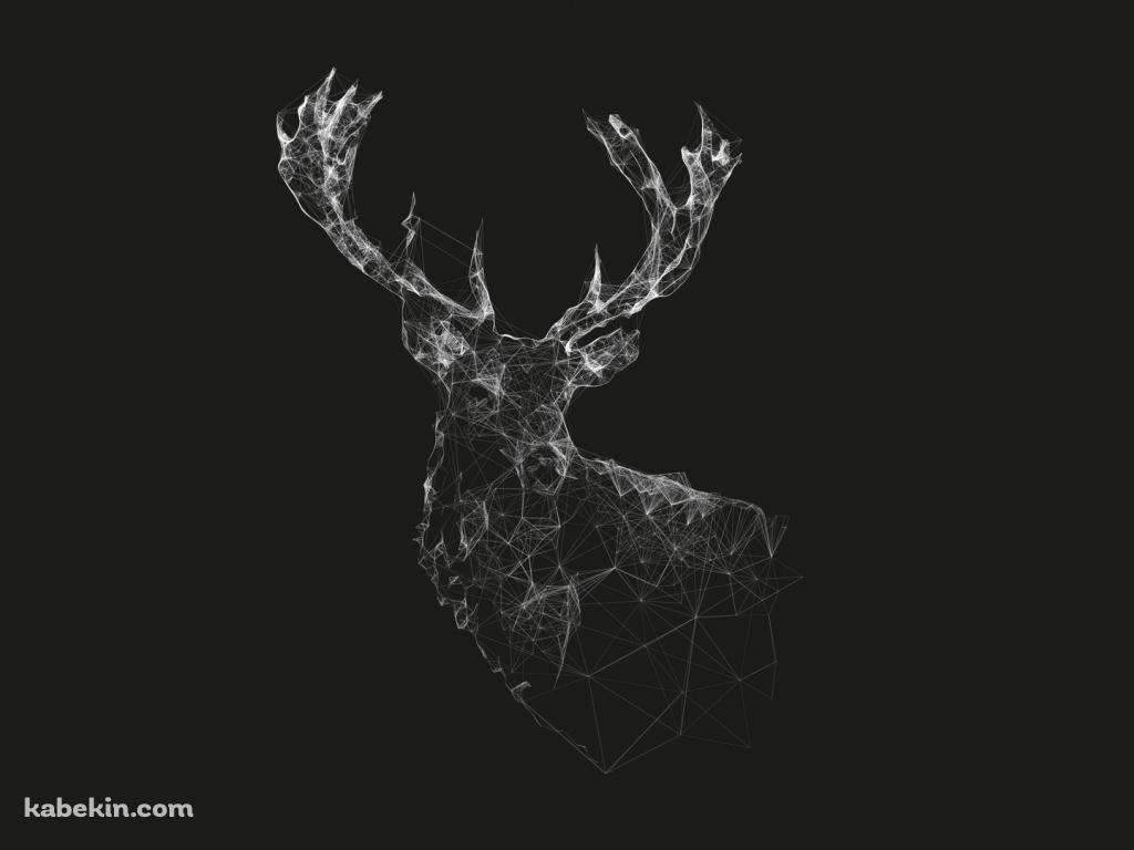 ポリゴンの鹿の壁紙(1024px x 768px) 高画質 PC・デスクトップ用