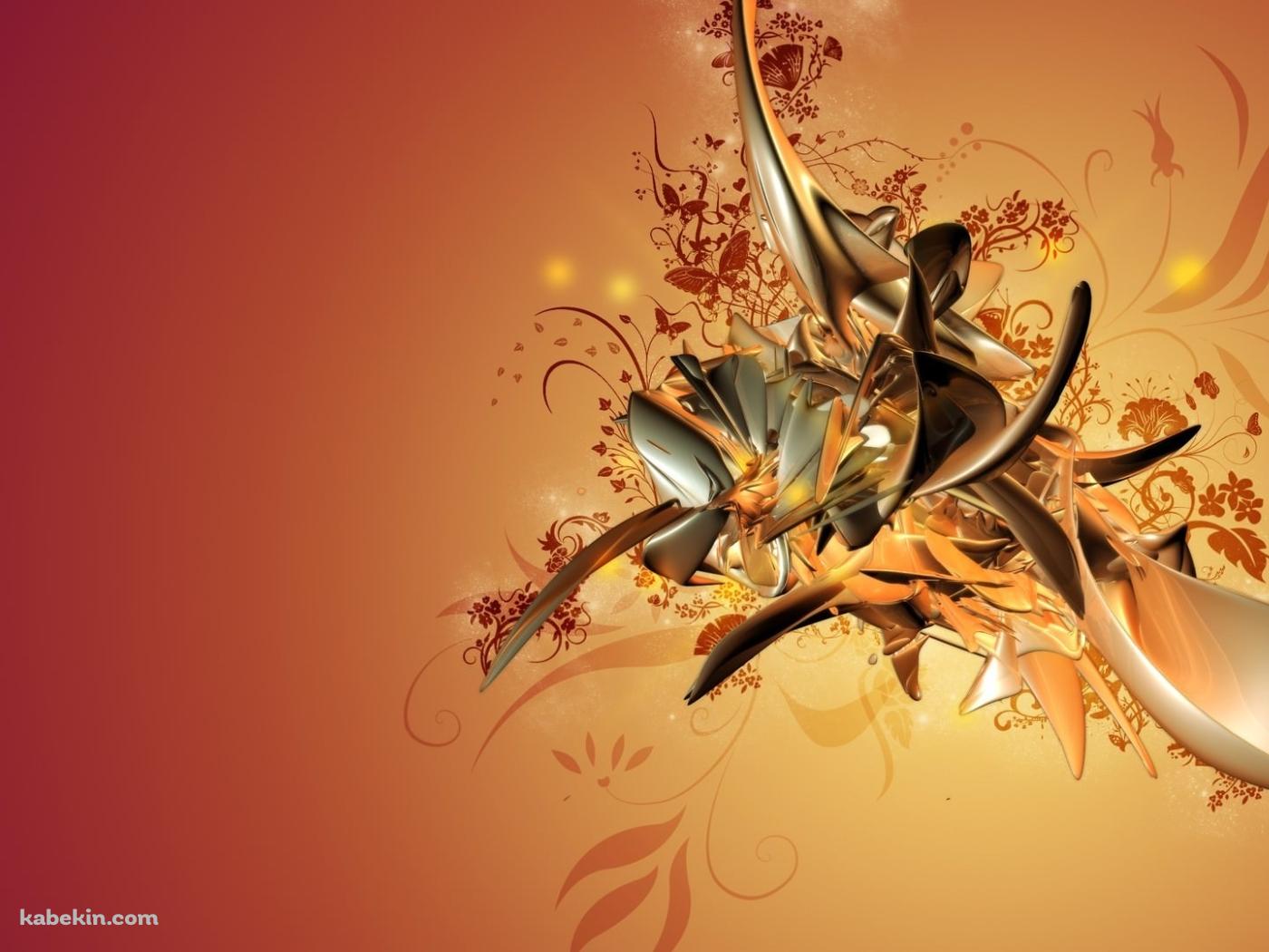 黄金色のアブストラクトの壁紙(1400px x 1050px) 高画質 PC・デスクトップ用