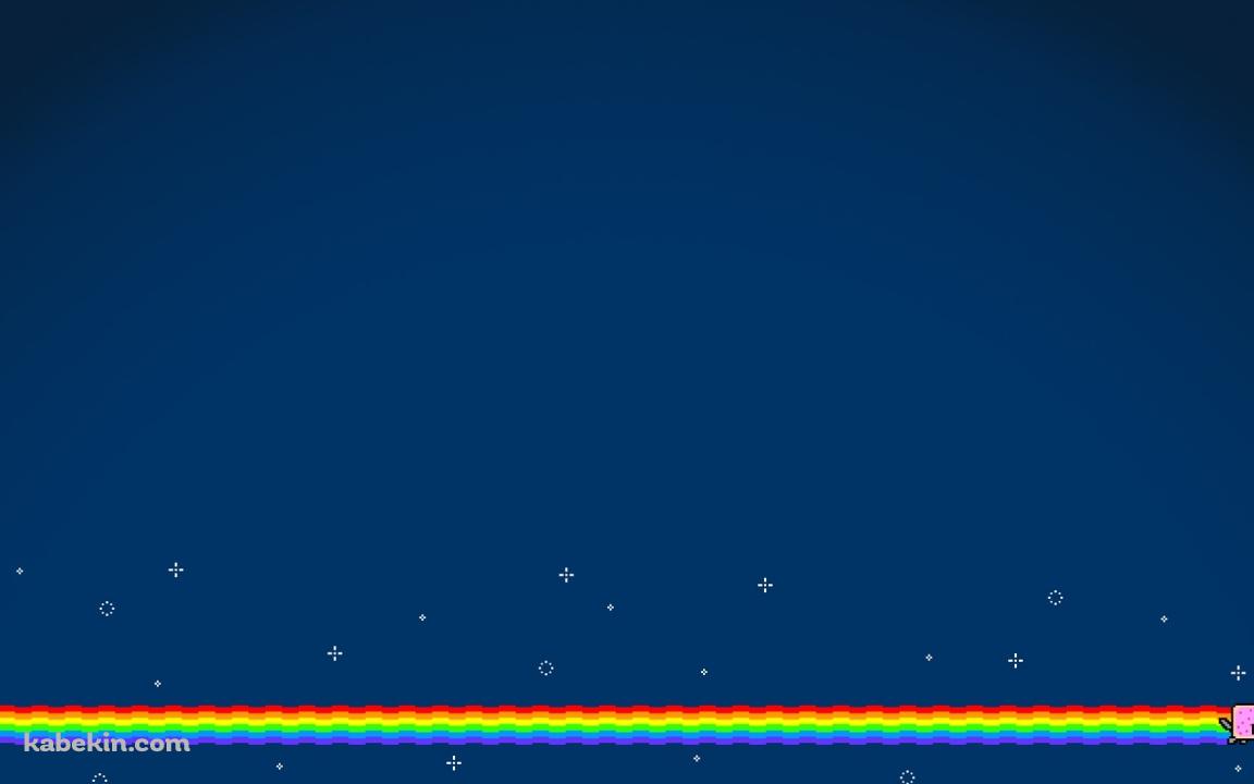 猫 虹の壁紙(1152px x 720px) 高画質 PC・デスクトップ用