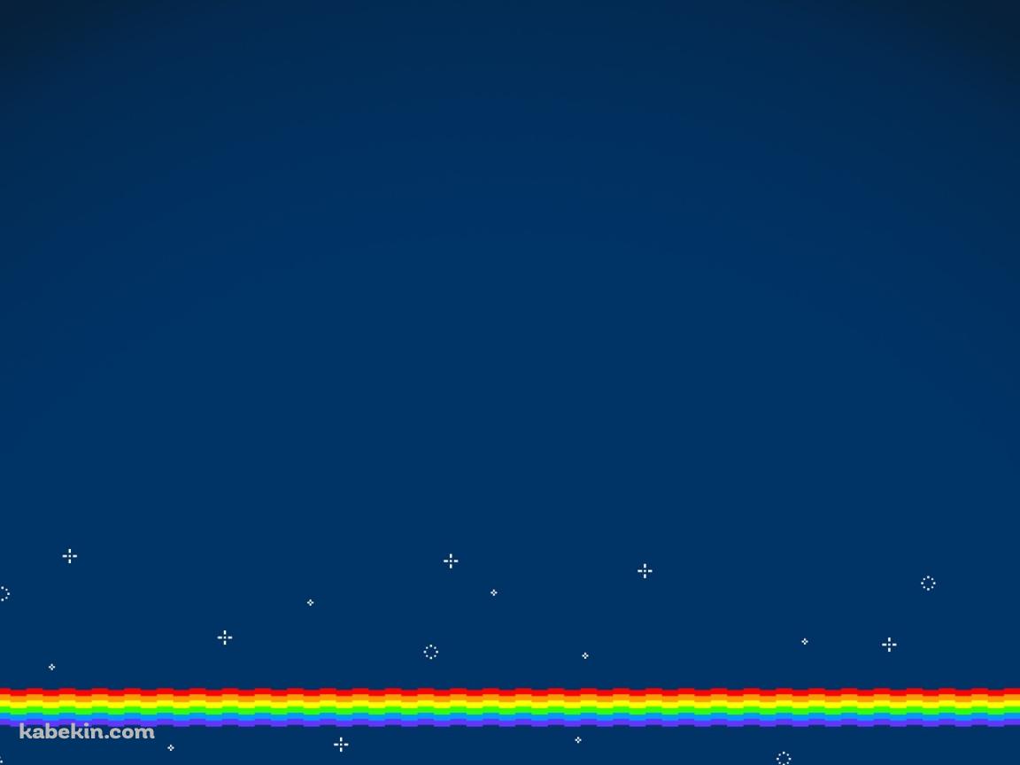 猫 虹の壁紙(1152px x 864px) 高画質 PC・デスクトップ用