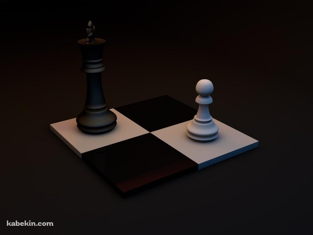 チェス 黒と白の駒の壁紙(1024px x 768px) 高画質 PC・デスクトップ用