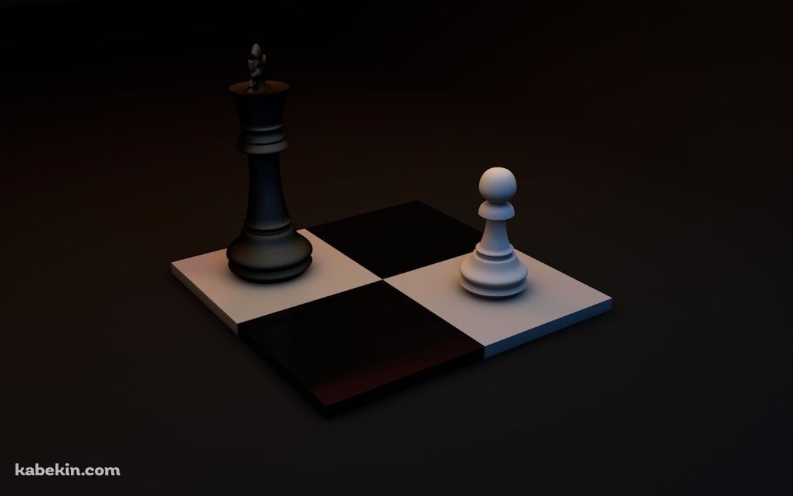 チェス 黒と白の駒の壁紙(1152px x 720px) 高画質 PC・デスクトップ用