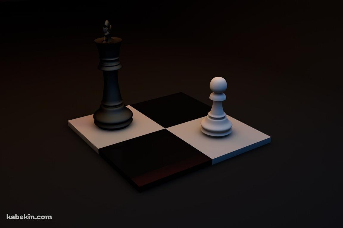 チェス 黒と白の駒の壁紙(1152px x 768px) 高画質 PC・デスクトップ用