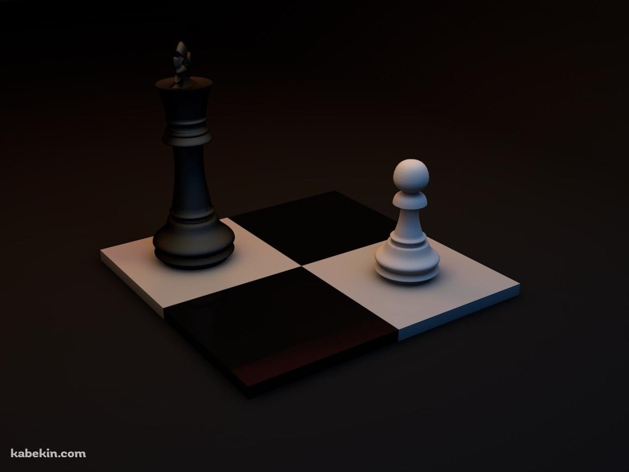 チェス 黒と白の駒の壁紙(1280px x 960px) 高画質 PC・デスクトップ用