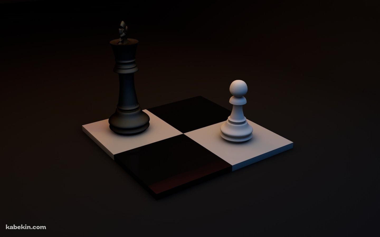 チェス 黒と白の駒の壁紙(1440px x 900px) 高画質 PC・デスクトップ用