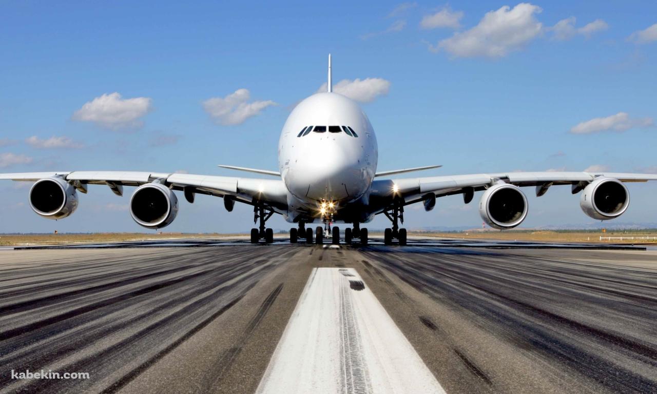 AIRBUS A380 飛行機の壁紙(1280px x 768px) 高画質 PC・デスクトップ用