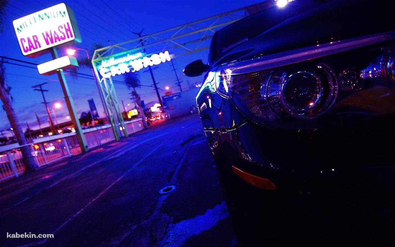 夜 駐車している車の壁紙(1280px x 800px) 高画質 PC・デスクトップ用