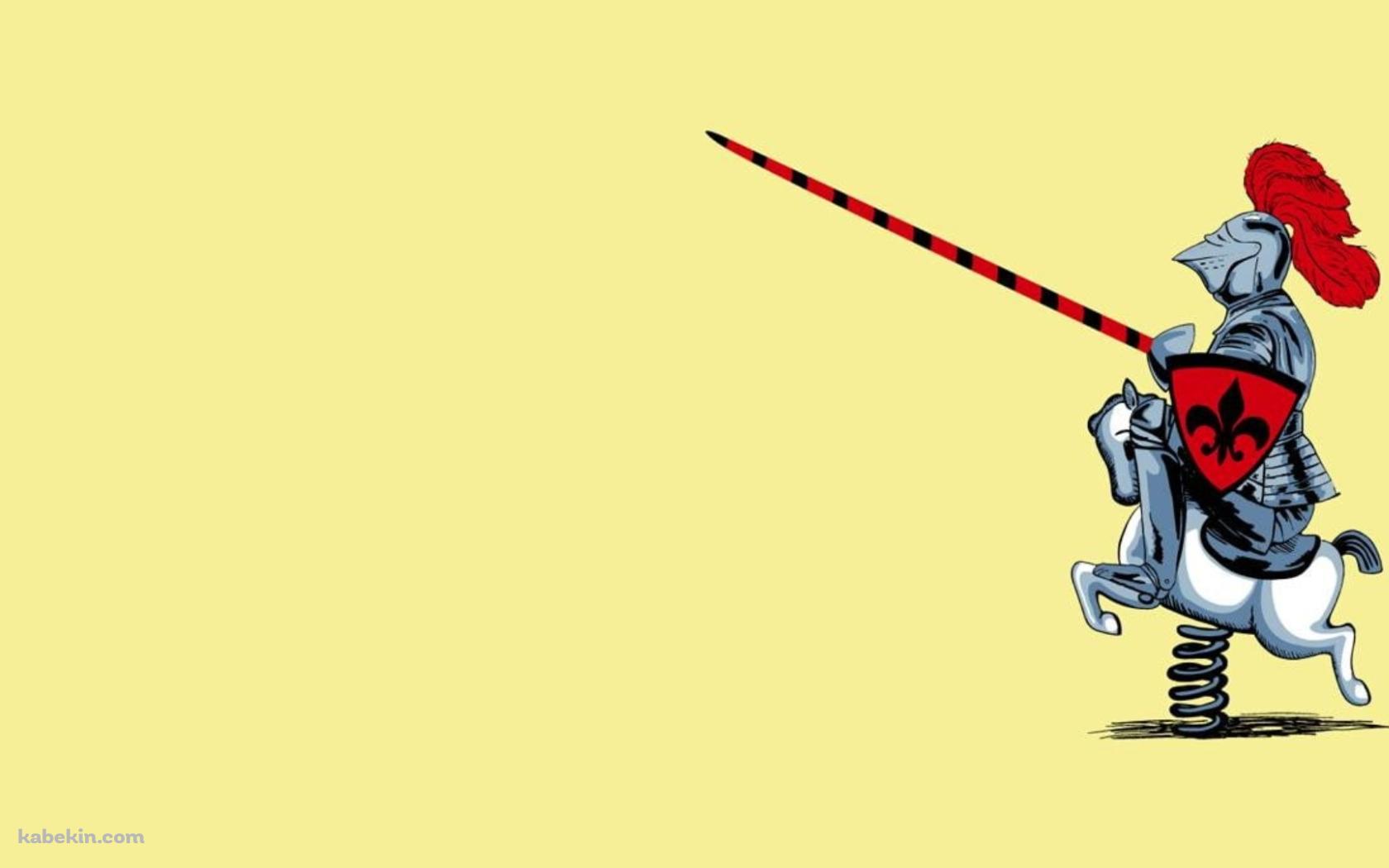 オモチャの白馬に乗る騎士 ナイトの壁紙(1680px x 1050px) 高画質 PC・デスクトップ用