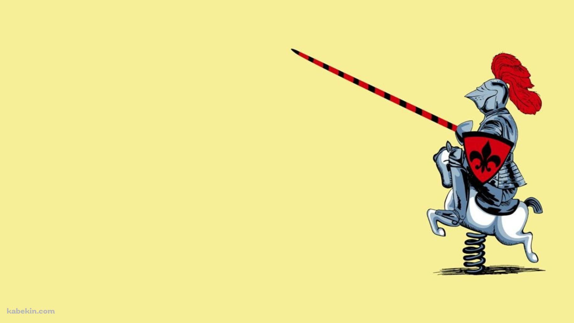 オモチャの白馬に乗る騎士 ナイトの壁紙(1829px x 1029px) 高画質 PC・デスクトップ用