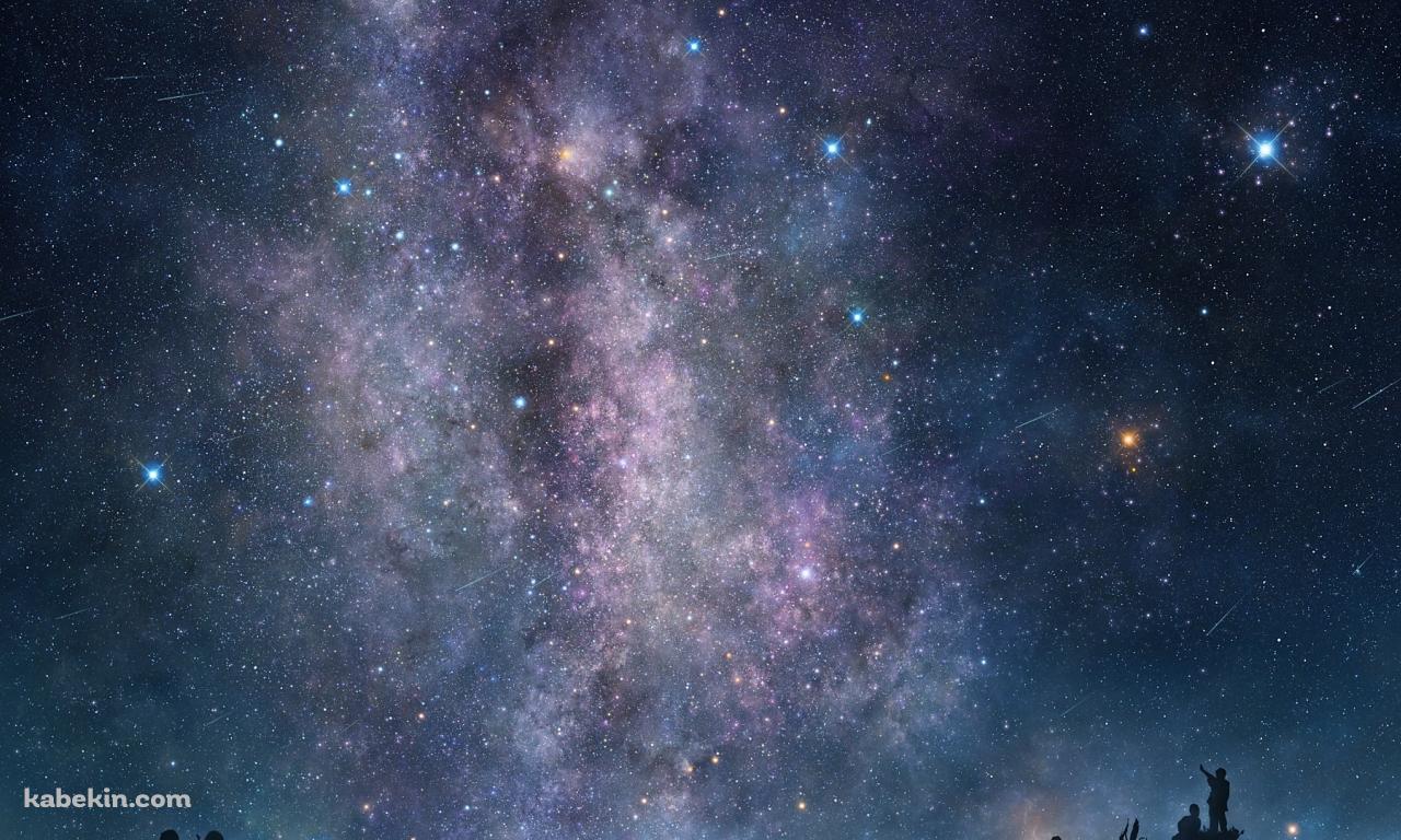 流れ星 観察の壁紙(1280px x 768px) 高画質 PC・デスクトップ用