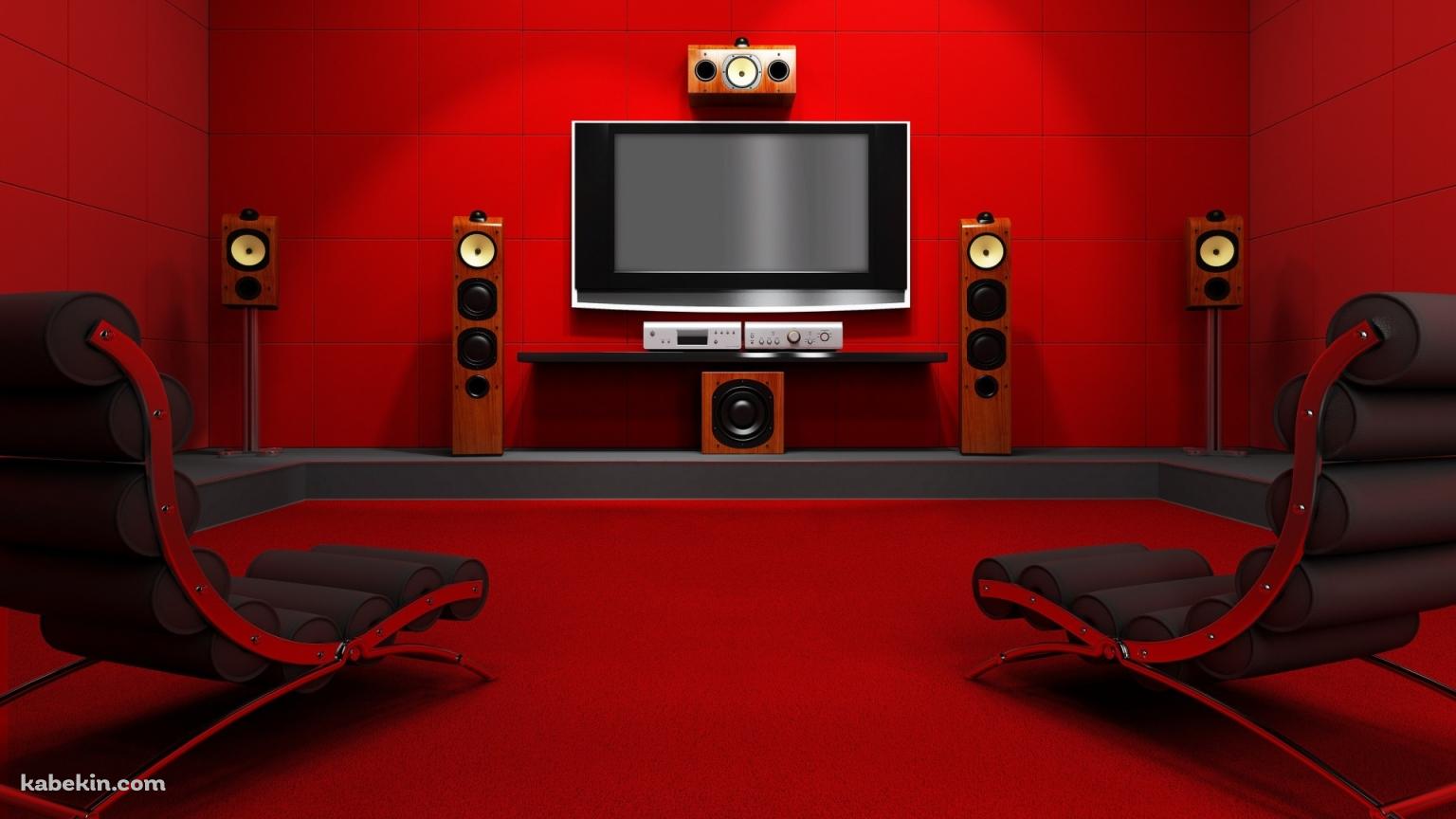 赤い部屋の壁紙(1536px x 864px) 高画質 PC・デスクトップ用