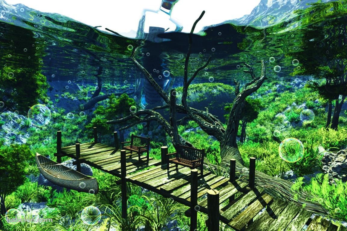 シャボン玉舞う大地の壁紙(1152px x 768px) 高画質 PC・デスクトップ用