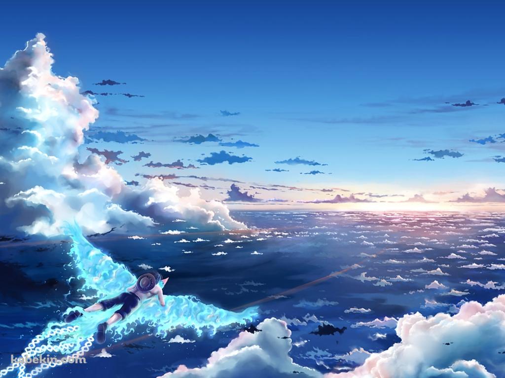 空を飛ぶエース ワンピース ONE PIECEの壁紙(1024px x 768px) 高画質 PC・デスクトップ用