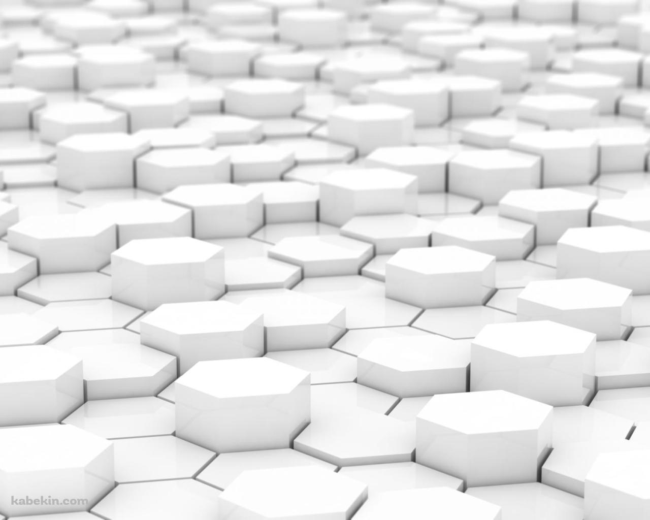白のヘキサゴンの壁紙(1280px x 1024px) 高画質 PC・デスクトップ用