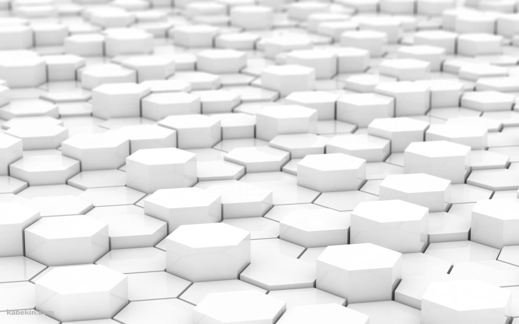 白のヘキサゴンの壁紙(1680px x 1050px) 高画質 PC・デスクトップ用