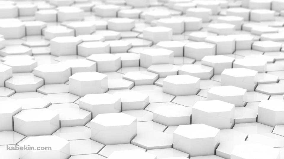 白のヘキサゴンの壁紙(960px x 540px) 高画質 PC・デスクトップ用