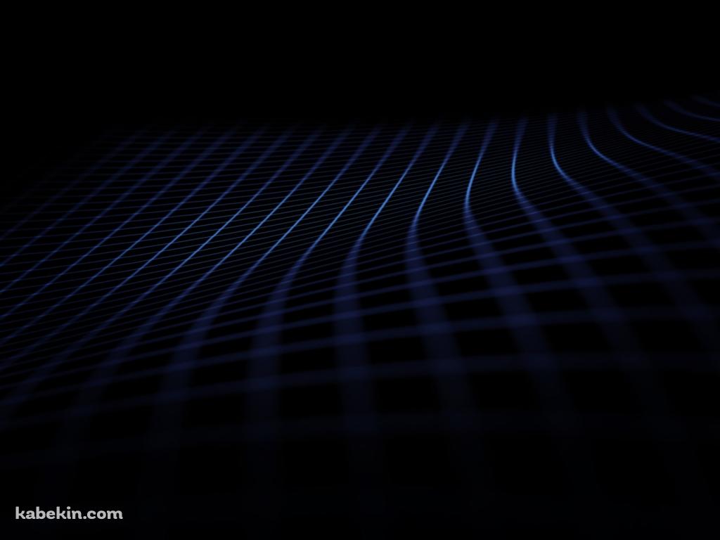 青いグリッド 黒い背景の壁紙(1024px x 768px) 高画質 PC・デスクトップ用