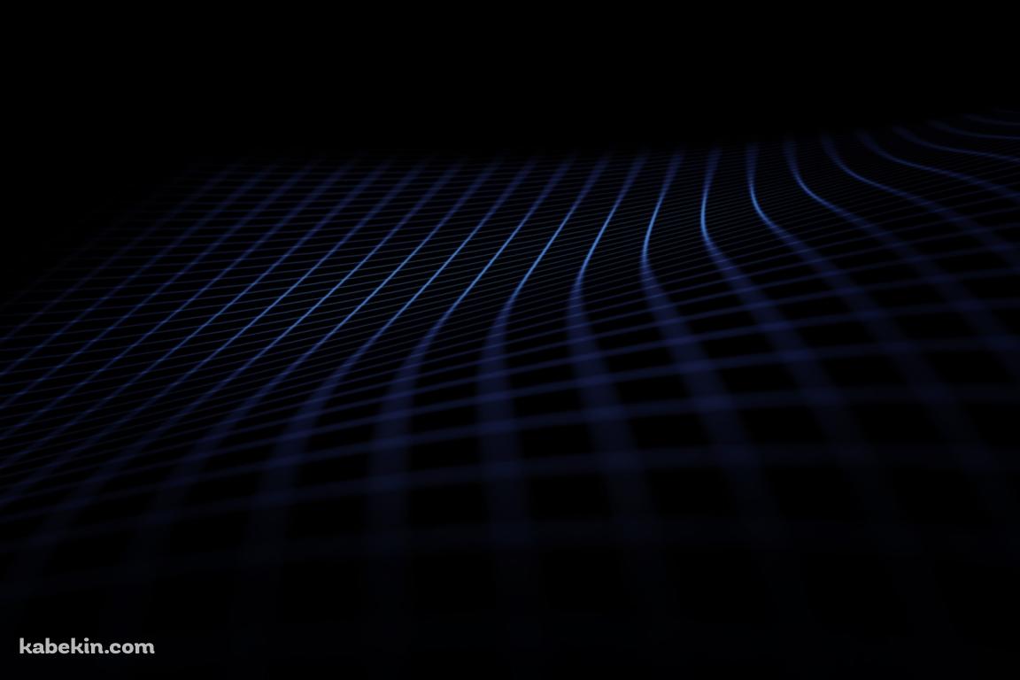 青いグリッド 黒い背景の壁紙(1152px x 768px) 高画質 PC・デスクトップ用