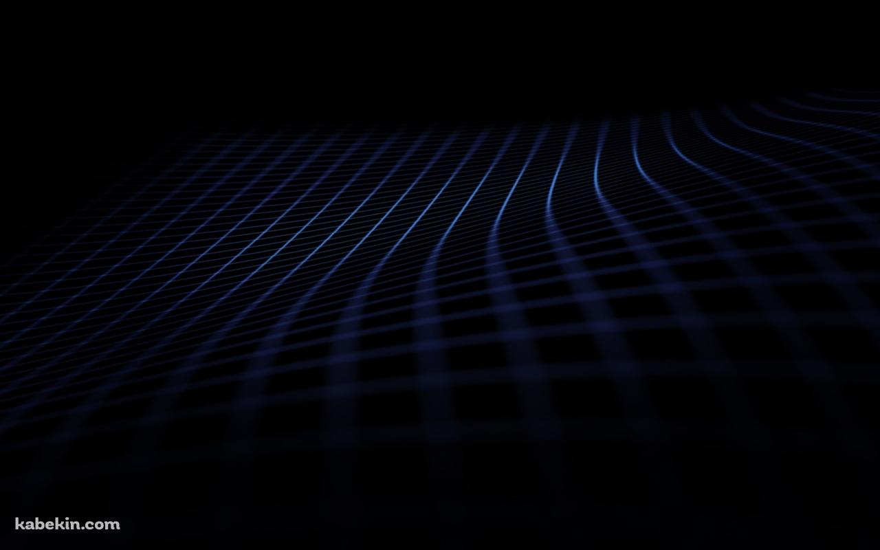 青いグリッド 黒い背景の壁紙(1280px x 800px) 高画質 PC・デスクトップ用