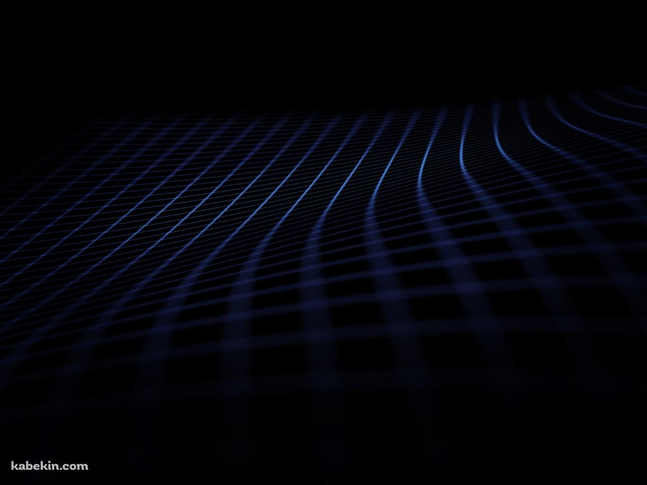 青いグリッド 黒い背景の壁紙(1280px x 960px) 高画質 PC・デスクトップ用